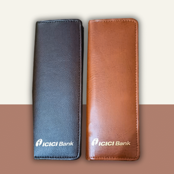 PU Leather 8-Hook Zipper Key Pouch for Bank Keys