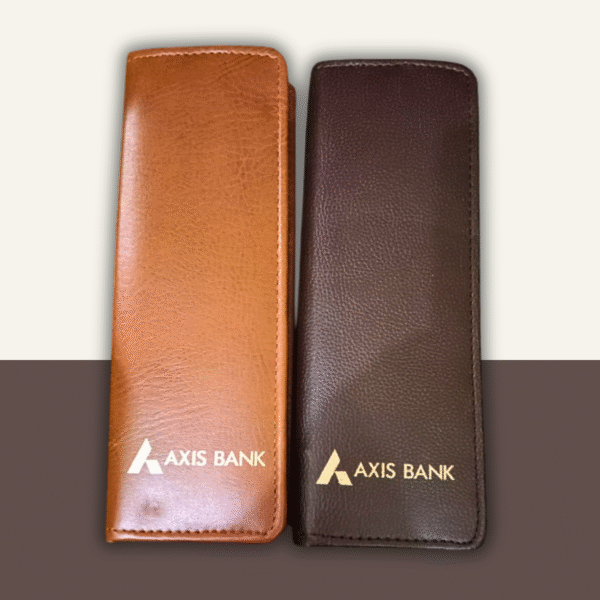 PU Leather 8-Hook Zipper Key Pouch for Bank Keys
